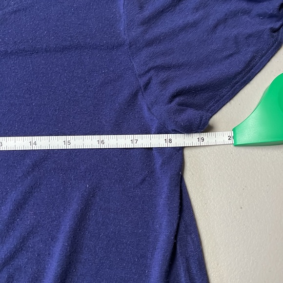 Basic Blue Tshirt with ties on sleeves - Picture 6 of 8